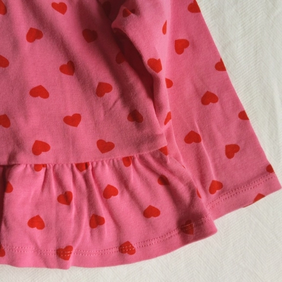 joe fresh pink & red hearts matching top & leggings outfit set 12 months baby - Picture 4 of 8